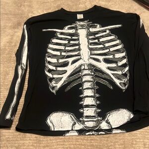 Spirit Black Skeleton Long Sleeve Tee